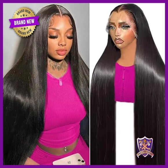 32 Inch 13x6 Lace Front Wig Human Hair 200 Density Straight Glueless main image 6